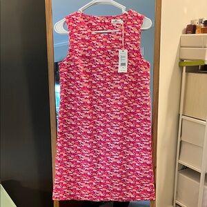 Vineyard Vines Pink and White Girls Dress